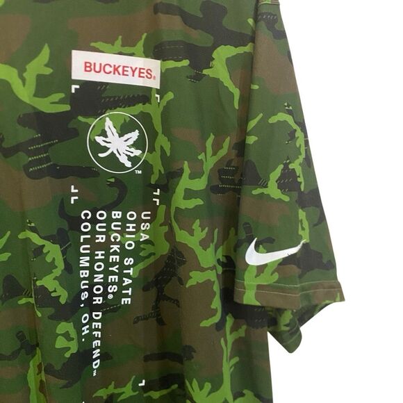The Nike Tee short sleeve camo Buckeye XL green Ohio State Buckeyes Our honor de - Picture 3 of 5